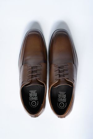 Sapato Masculino Social Oxford Couro Dark Tan