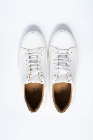 Tênis Masculino Casual Couro Branco