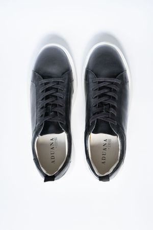 Tênis Masculino Casual Couro Preto HYP004