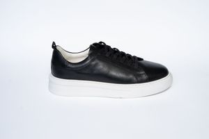Tênis Masculino Casual Couro Preto HYP004