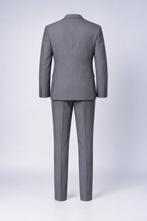 Traje Social Masculino com Colete Cinza Claro