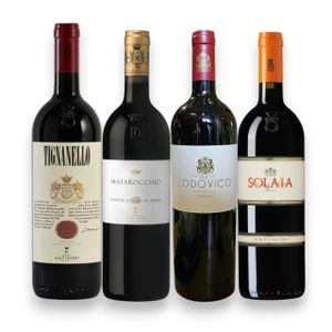 KIT 4 GFAS VINHOS ICONES DIVERSSOS FAMILHA ANTINORI 