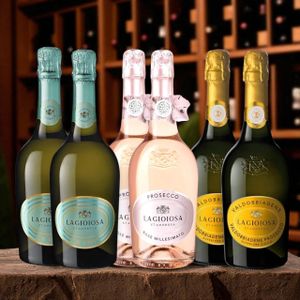 Kit Com 6 Garrafas   Diversas  La Gioiosa Prosecco 