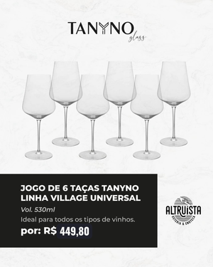 Jogo de 6 Taças Tanyno Linha Village Universal 530ml. 