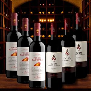 3 - Mazzei Poggio Badiola Toscana IGT 750ml  + 3 - Mazzei Fonterutoli Numero 10 Rosso Toscana IGT