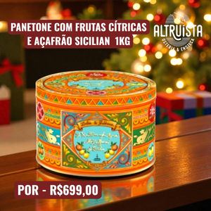 DOLCE & GABBANA  PANETONE COM FRUTAS CÍTRICAS E AÇAFRÃO SICILIANO 1KG