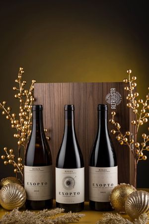 Kit 3 Gfas  - Vinhos  Bodegas Exopto  (na caixa de madeira)