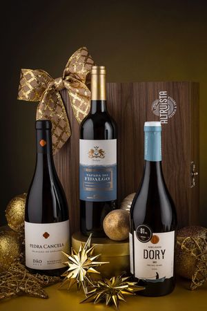 Kit 3  Gfas - Vinhos de Portugal (caixa Kraft com laço de fita)