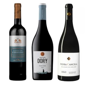 Kit 3  Gfas - Vinhos de Portugal (caixa Kraft com laço de fita)