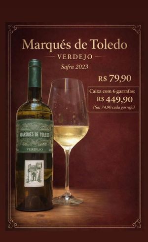 kit 6  com Garrafas Lozano Verdejo Marques de Toledo