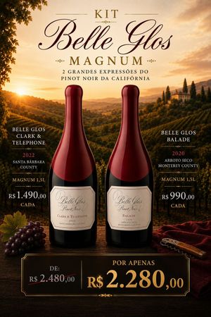 KIT COM 2 GFAS  BELLE GLOS  MAGNUM - 1,5 LITROS  (C L A R K  &  T E L E P H O N E   +  B A L AD E  )