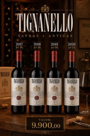 Vertical 4 Garrafas  Antinori Tignanello  (2017 /2018 /2019 /2020)