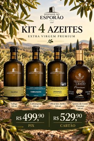 kit especial  com 4  Gfas  Azeites Extra Virgem  500 ml
