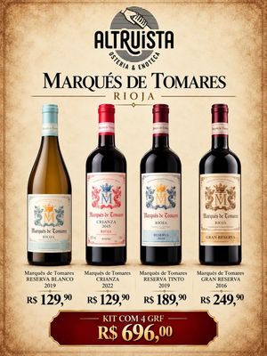 Kit 4 Gfas  Diverssas Marqués de Tomares – Uma experiência completa de Rioja