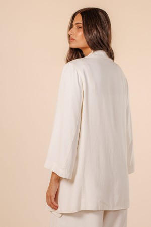 Blazer Alfaiataria Oversized Linho Irene Off White 