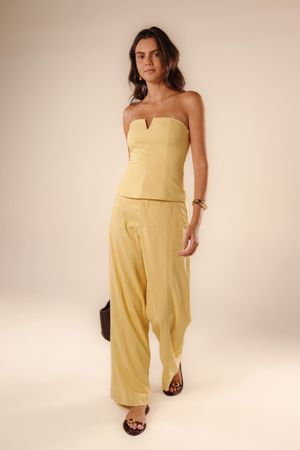 Blusa Melina amarelo manteiga