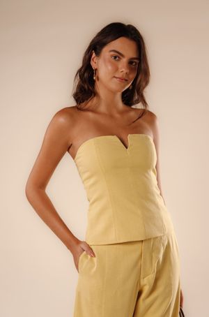 Blusa Melina amarelo manteiga