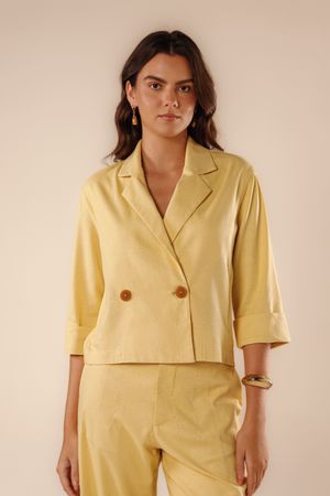 Blazer Maura amarelo manteiga 