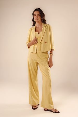 Blazer Maura amarelo manteiga 