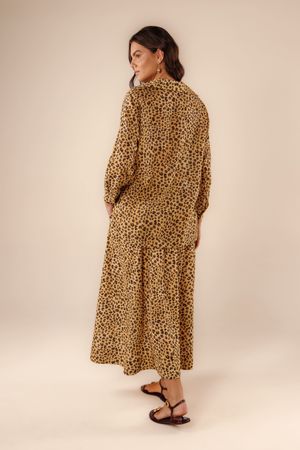 Camisa Nina estampa leopardo animal print 