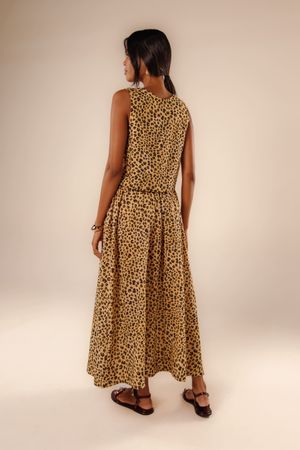 Blusa Ilka espampa leopardo animal print