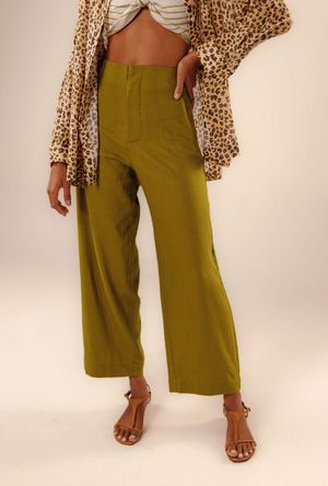 Calça cropped Amara verde