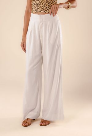 Calça longa Lena off white