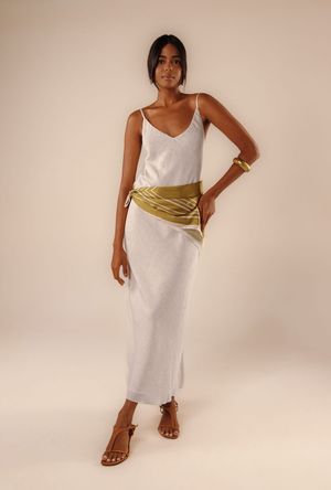 Vestido cropped Pam natural