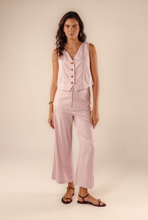 Calça cropped Odette rosa recanto