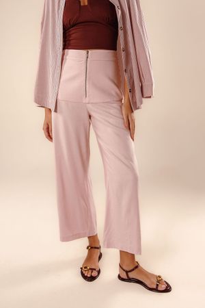 Calça cropped Odette rosa recanto