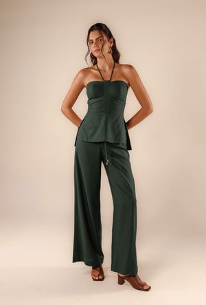 Calça longa Lua verde floresta 