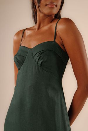 Vestido longo Martha verde floresta