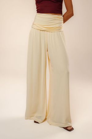 Calça longa Samira amarelo sereno