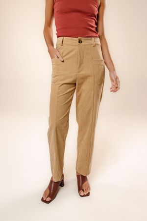 Calça cropped Celeste caqui