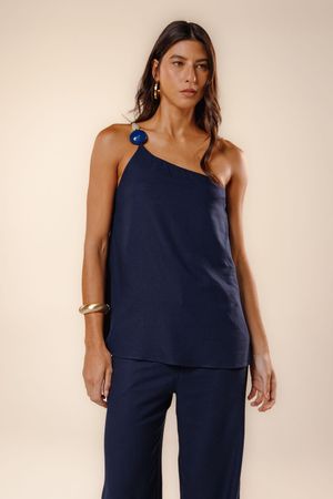 Blusa Kauane azul marinho