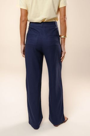 Calça longa Liane azul marinho