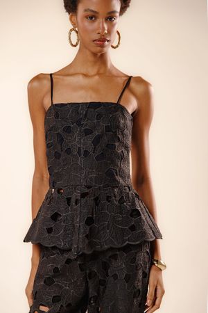 Blusa Samara richelieu afeto preto