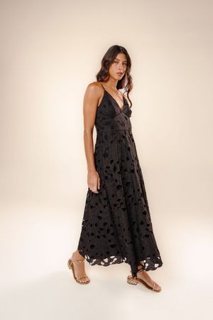 Vestido Vivi richelieu afeto preto
