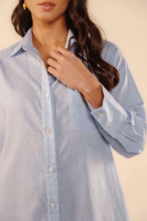 Camisa Althea azul reluz
