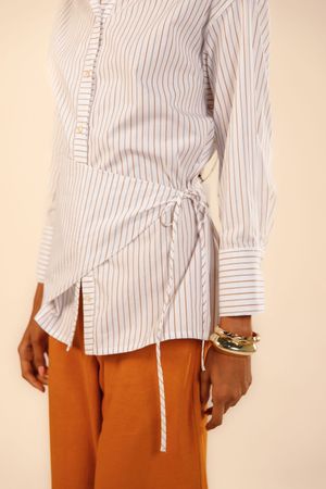 Camisa Beatrice estampa listra entardecer
