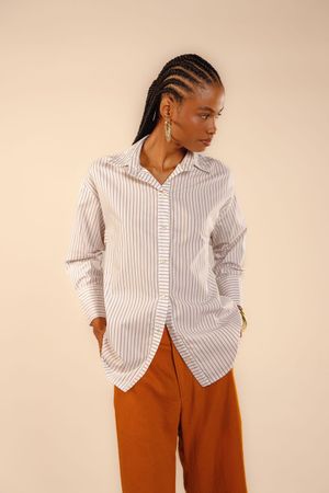Camisa Beatrice estampa listra entardecer