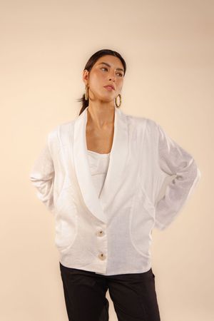 Blazer Fábia off white templo