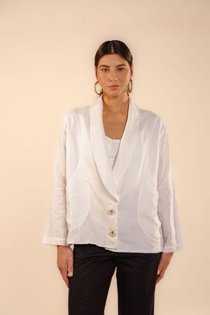 Blazer Fábia off white templo