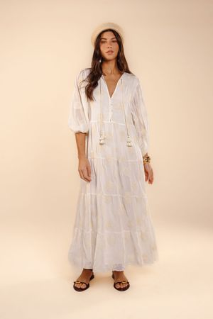 Vestido cropped Gisa bordado aura