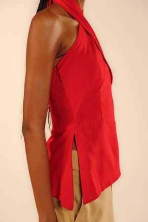 Blusa Ceane vermelho vestígio