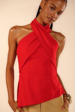 Blusa Ceane vermelho vestígio