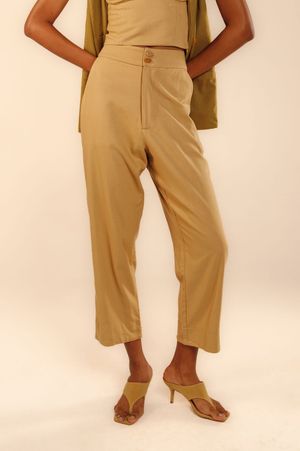 Calça cropped Nena natural duna