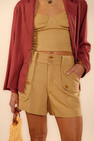 Short Raya natural duna