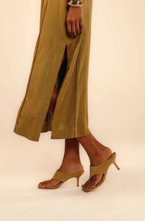 Vestido cropped Verena verde âmbar