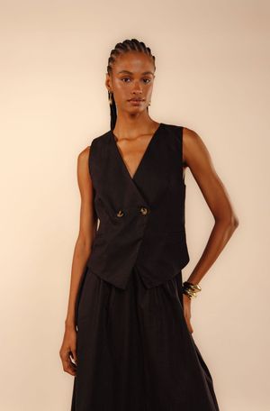 Blusa colete Day preto acaso